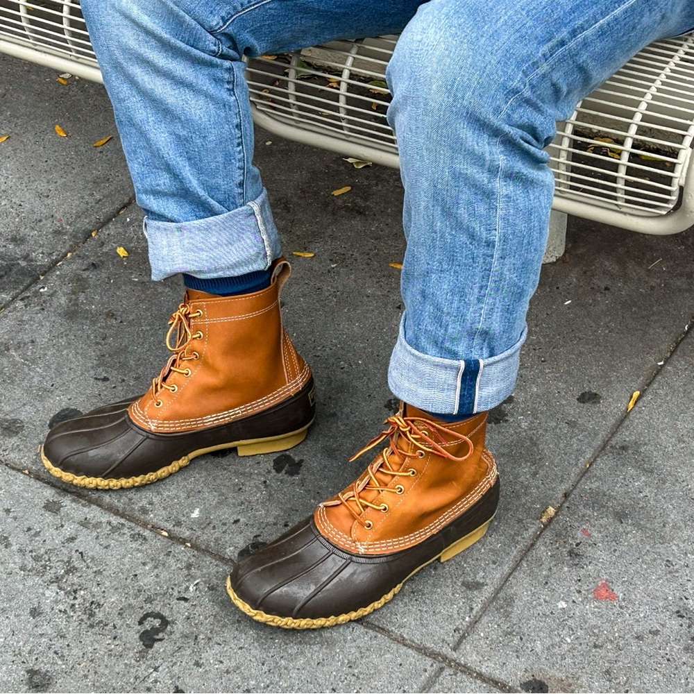 L.L. Bean Brown and Black Duck Boots